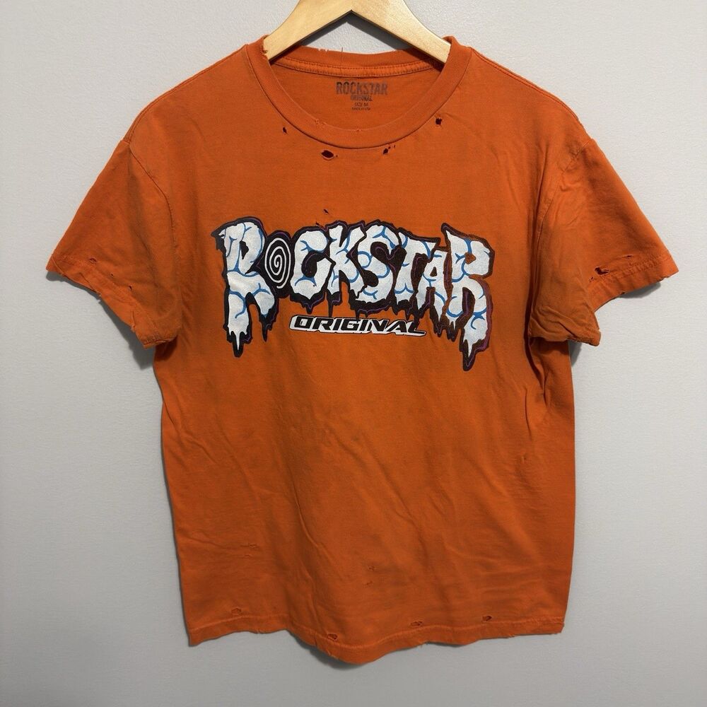 Vintage Rockstar Original Men's Distressed T-Shirt M Streetwear Grunge Made USA